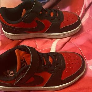 Nike Kids Black and Red Sneakers
